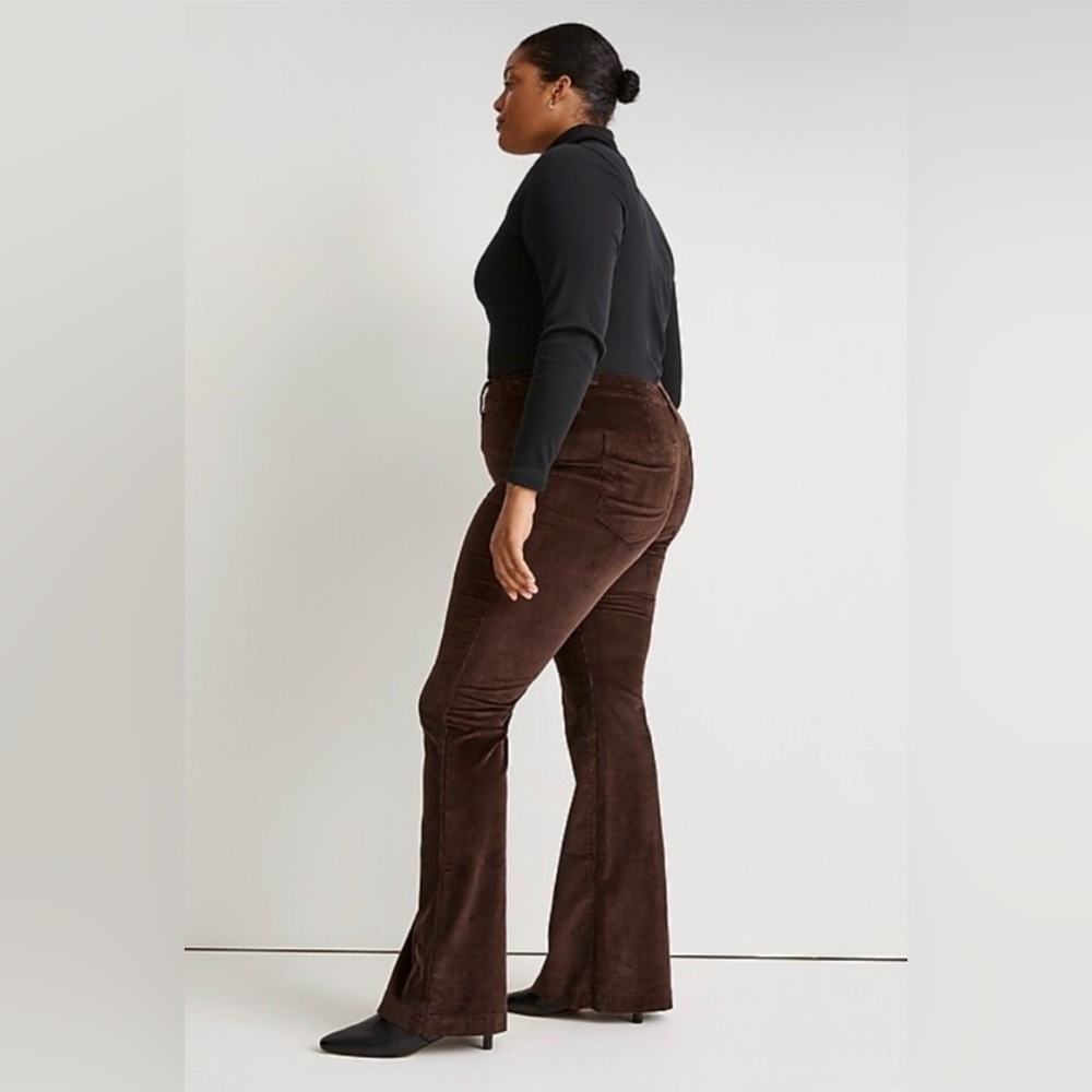Madewell The Perfect Vintage Flare Pant in Brown Corduroy - Size 33 Petite - Picture 2 of 10